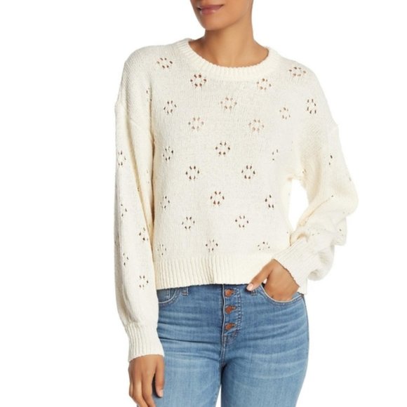 Madewell Sweaters - NWT Madewell Floral Pointelle Pullover Sweater XL